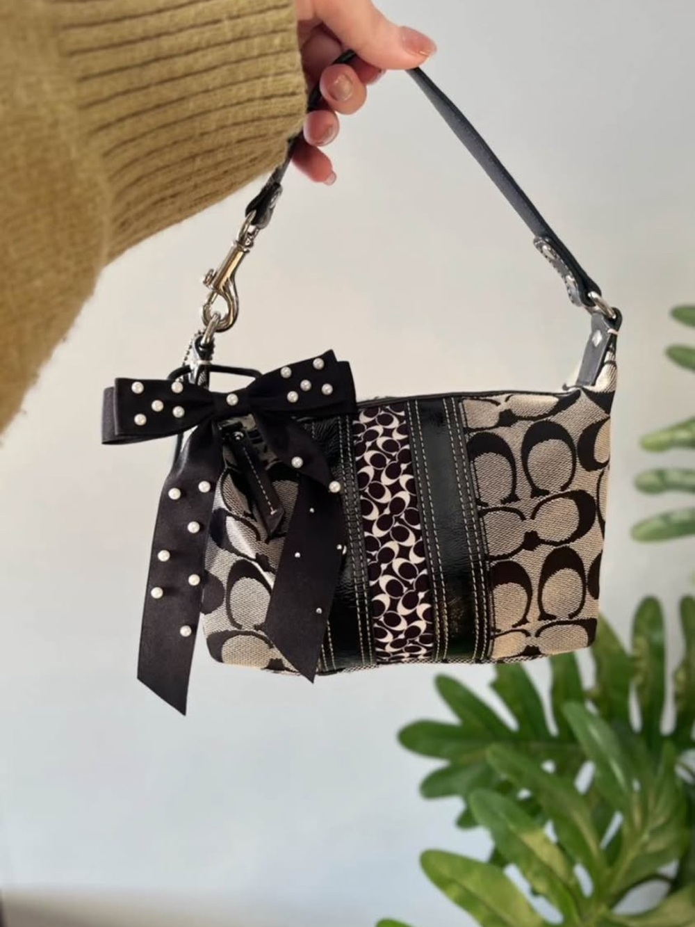 Y2K Coach Mini Bag in signature canvas design